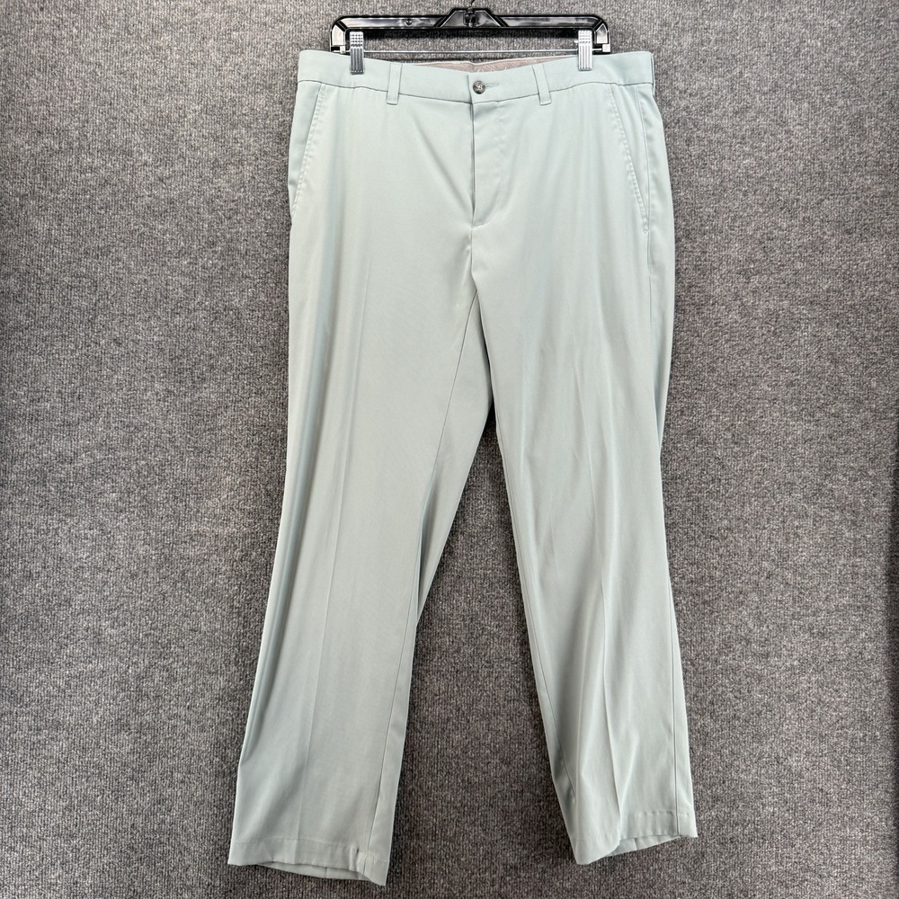 Oxford Pants Mens 36x30 Blue Chino Straight Flat Front Office Career Business